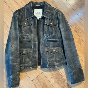y2k Faux Leather Moto Jacket